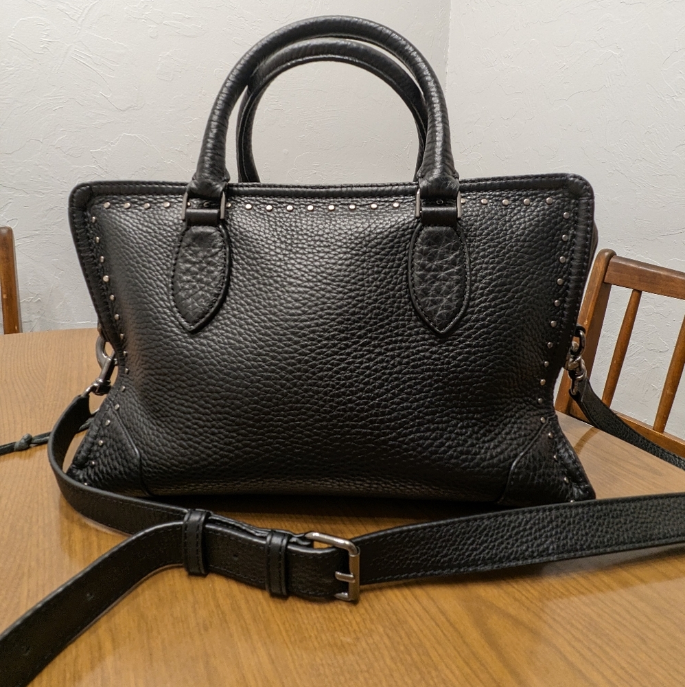 Rebecca Minkoff Moonwalking Black Leather Satchel